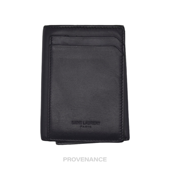 🔴 Saint Laurent Paris SLP Key Card Wallet - Navy Calfskin Leather - Picture 1 of 8